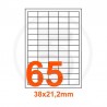 Etichette adesive 38x21,2mm, in carta bianca