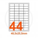Etichette adesive 48,5x25,4mm, in carta bianca