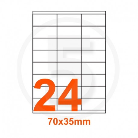 Etichette adesive 70x35mm, in carta bianca