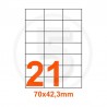 Etichette adesive 70x42,3mm, in carta bianca
