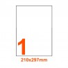 Etichette adesive Riciclate 210x297mm color Bianco