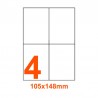 Etichette adesive Riciclate 105x148mm color Bianco