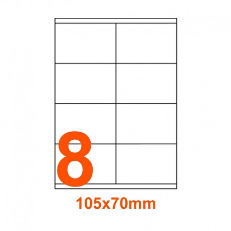 Etichette adesive Riciclate 105x70mm color Bianco