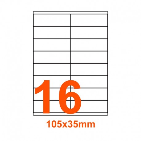 Etichette adesive Riciclate 105x35mm color Bianco