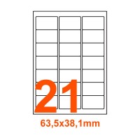 Etichette adesive Riciclate 63,5x38,1mm color Bianco