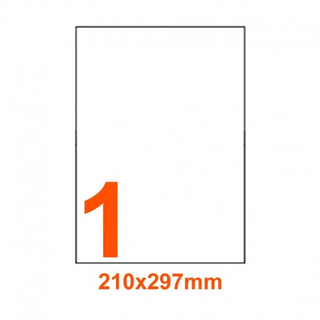 Etichette adesive Coprenti 210x297mm color Bianco