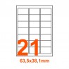 Etichette adesive Coprenti 63,5x38,1mm color Bianco
