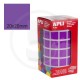 Etichette adesive quadrate color Viola. Bollini quadratti 20x20mm