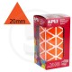 Etichette adesive triangolari color Arancione. Bollini triangolari con ogni lato di 20mm