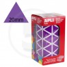 Etichette adesive triangolari color Viola. Bollini triangolari con ogni lato di 20mm