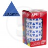 Etichette adesive triangolari color Blu. Bollini triangolari con ogni lato di 10,5mm