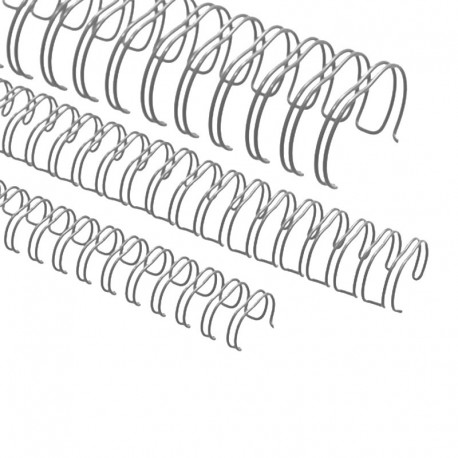 Spirali metalliche per rilegature 24 anelli, 11mm (7/16"), argento