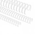 Spirali metalliche per rilegature 34 anelli, 14,3mm (9/16" ), bianco