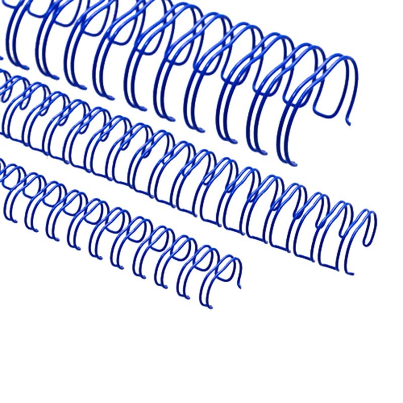 Spirali metalliche 3:1 per rilegature A4, 9,5mm blu