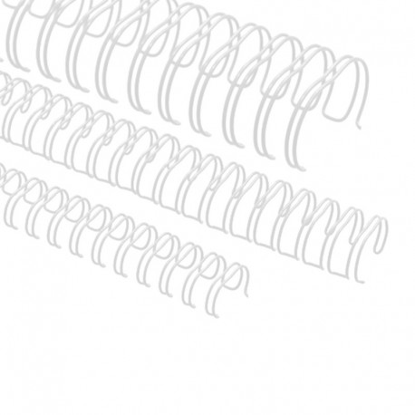 Spirali metalliche per rilegature 34 anelli, 5,5mm (3/16"), bianco