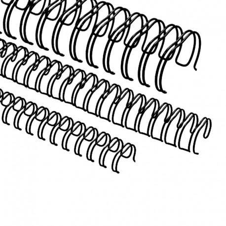 Spirali metalliche per rilegature 16 anelli, 22mm (7/8"), nero