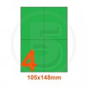 Etichette adesive pastello 105x148mm color Verde
