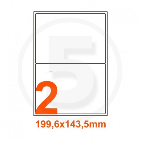 Etichette adesive Adesivo Rinforzato 199,6x143,5mm color Bianco