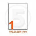 Etichette adesive Adesivo Rinforzato 199,6x289,1mm color Bianco
