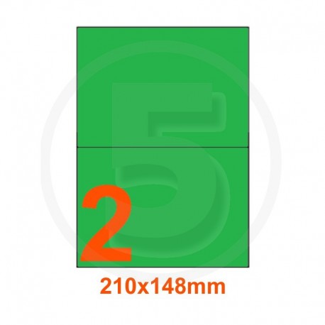 Etichette adesive pastello 210x148mm color Verde