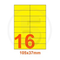 Etichette adesive pastello 105x37mm color Giallo