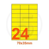 Etichette adesive pastello 70x35mm color Giallo