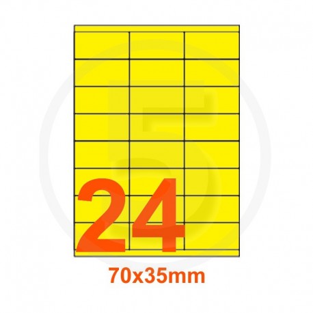 Etichette adesive pastello 70x35mm color Giallo