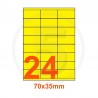 Etichette adesive pastello 70x35mm color Giallo