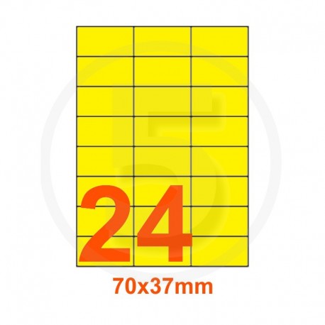 Etichette adesive pastello 70x37mm color Giallo