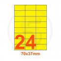 Etichette adesive pastello 70x37mm color Giallo