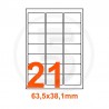 Etichette adesive 63,5x38,1 Bianche, con bordino di sicurezza