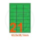 Etichette adesive pastello 63,5x38,1mm color Verde