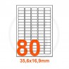 Etichette adesive Rimovibili 35,6x16,9mm color Bianco