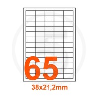 Etichette adesive 38x21,2 Bianche, con bordino di sicurezza