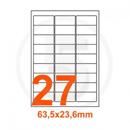 Etichette adesive Rimovibili 63,5x29,6mm color Bianco