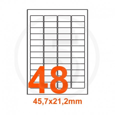 Etichette adesive Rimovibili 45,7x21,2mm color Bianco