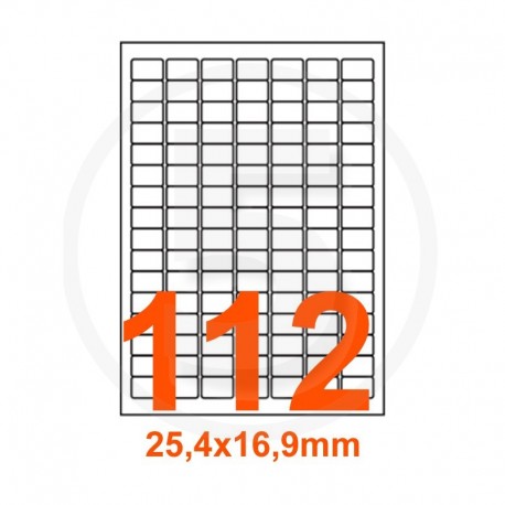 Etichette adesive Rimovibili 25,4x16,9mm color Bianco