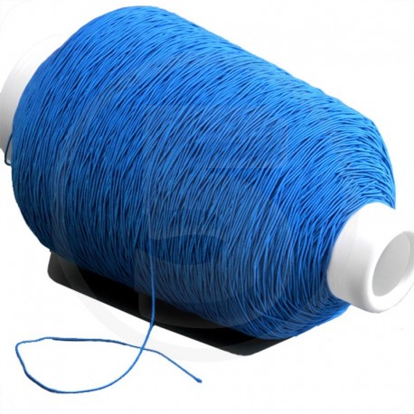 Cordino elastico in bobina, spessore 1mm, Blu medio