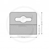 Ganci per blister autoadesivi con foro euro 40x32mm