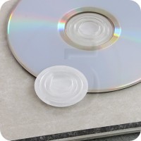 Clips porta CD autoadesivo, in plastica Trasparente