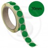 Bollini adesivi colorati diametro 30mm. Etichette adesive rotonde color Verde Scuro