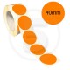 Bollini adesivi colorati diametro 40mm. Etichette adesive rotonde color Arancione
