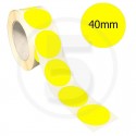 Bollini adesivi colorati diametro 40mm. Etichette adesive rotonde color Giallo