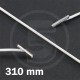 Cordino elastico rotondo con terminali in metallo, lunghezza 310mm, Bianco