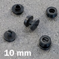 Rivetti in plastica - Bottoni a pressione 10 mm, Nero