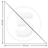 Tasche ad angolo autoadesive, triangolo isoscele 210x210mm, trasparenti