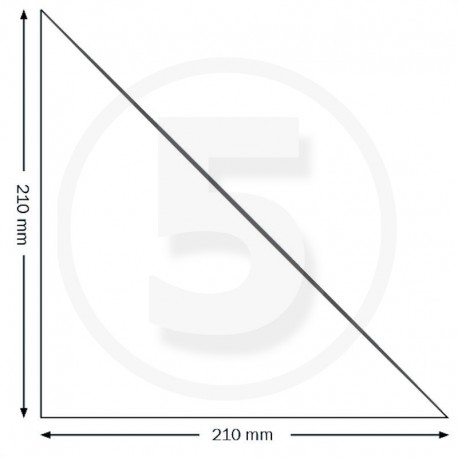 Tasche ad angolo autoadesive, triangolo isoscele 210x210mm, trasparenti