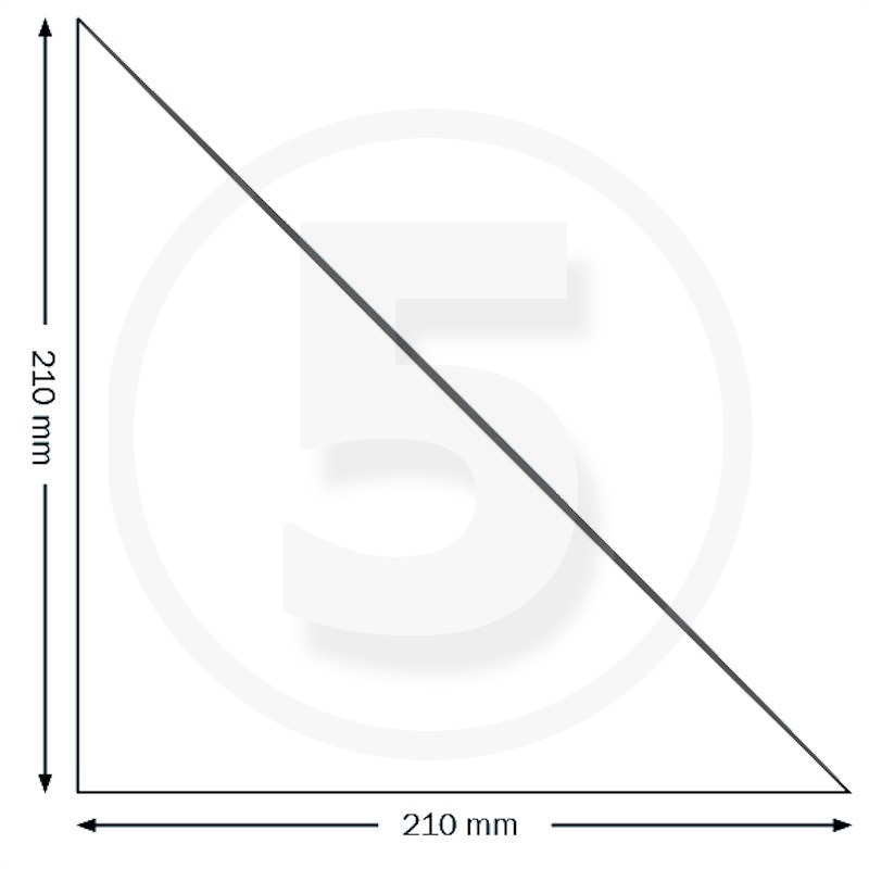 Tasche ad angolo autoadesive, triangolo 210x210mm, trasparenti
