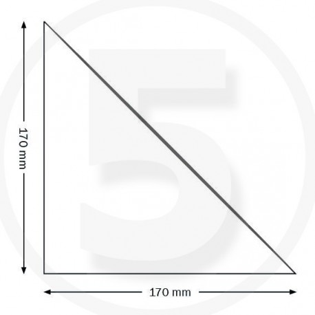 Tasche ad angolo autoadesive, triangolo isoscele 170x170mm, trasparenti