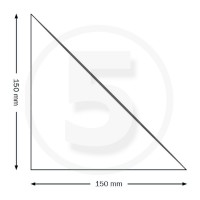 Tasche ad angolo autoadesive, triangolo isoscele 150x150mm, trasparenti